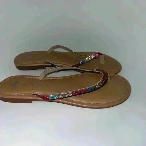 Antonio Melani Sandals /Size 5 1/2 /Multicolor, Rainbow Rhinestones / NEW! - Picture 2 of 10